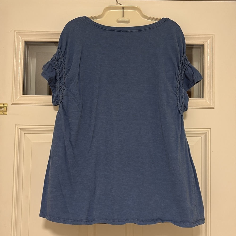 Blue Rhinestone cowboy Top - Picture 2 of 5